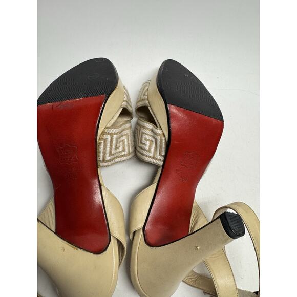 Christian Louboutin Jordi Ankle Strap Sandals Beige Heels 38.5 /US 8 - Picture 16 of 16
